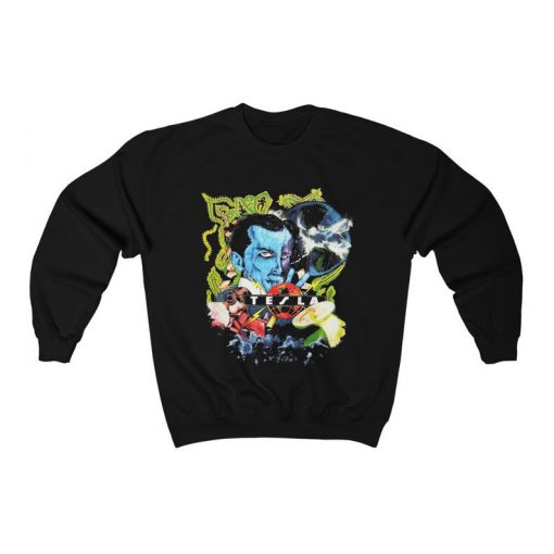 1992 tesla concert sweater - heavy metal rock band 80s 90s reprint
