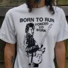 BRUCE SPRINGSTEEN Born to run Forced to work white and black tee