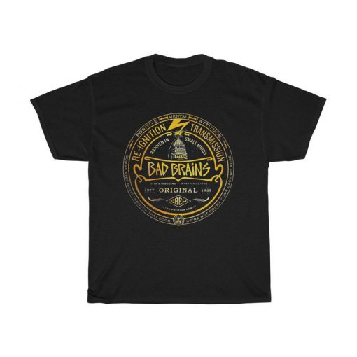 Bad Brains Logo Hardcore Punk Rock Band T-Shirt