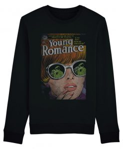DC Comics Young Romance Comic Style Graphic Adults Unisex Black Sweatshirt