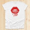 Dripping Red Lipstick t-shirt rouge Lips Sexy Graphic tee