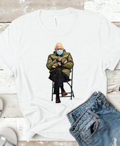 Bernie Sanders Mittens Inauguration Meme Shirt, Funny Bernie Sitting in Chair Tee