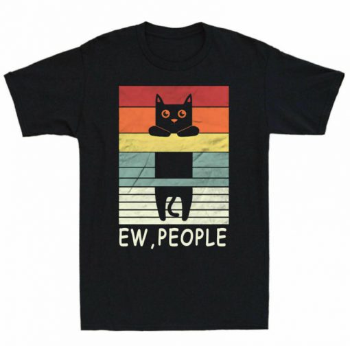 Ew, People Men's T Shirt Vintage Cat Gift Cat Lover
