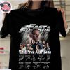 Fast And Furious 20th Anniversary 2001-2021 Thank You For The Memories T Shirt