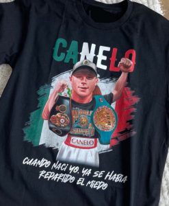 Alvarez Boxing Championship Mexico flag t shirt