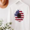 America Sunflower Flag Crew Sweatshirt
