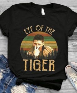 Dean Winchester Supernatural Eye of The Tiger Retro Vintage T-Shirt