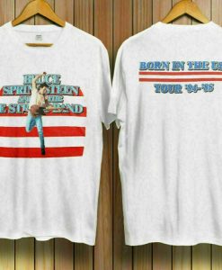 Vintage Rare Bruce Springsteen 80's Born In The Usa Tour 84-85 T Shirt Twoside