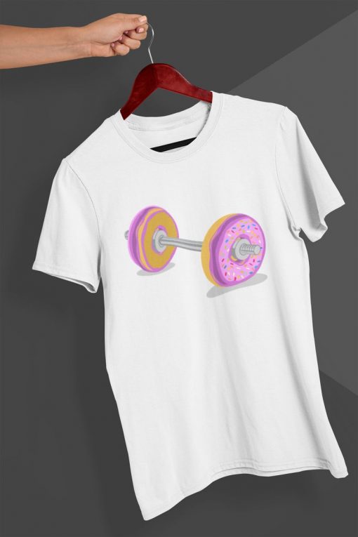 Donut barbell dumbell T-shirt