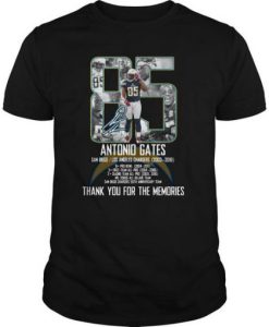 Antonio Gates Thank You For The Memories t shirt