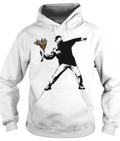 Banksy flower thrower shirt
