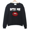 Bite Me Vampire Lips Fleece sweatshirt
