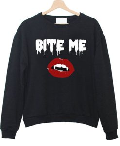 Bite Me Vampire Lips Fleece sweatshirt
