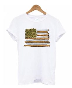 American Flag Weed t shirt