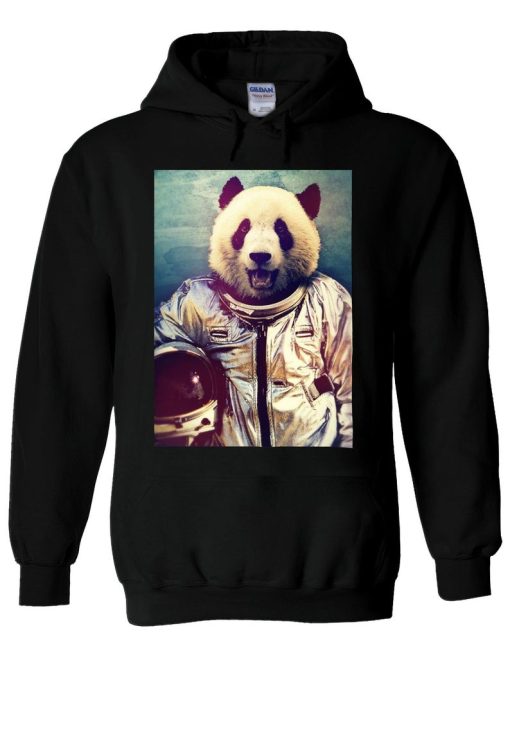 Astronaut Funny Panda Retro Hoodie