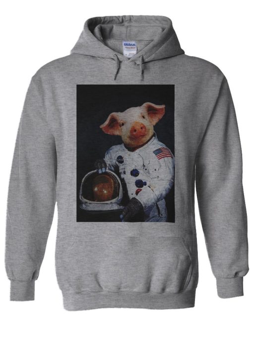 Astronaut Pig Animal Fun Funny Space Hoodie