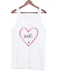 Wifi with heart around it love tanktop