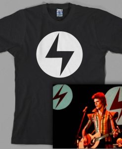 Ziggy Stardust inspired Lightning Bolt T Shirt