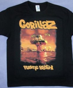 gorillaz plastic beach t shirt