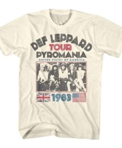 Def Leppard tour pyromania t shirt