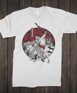Ash Ketchum Evil Dead Style T-Shirt