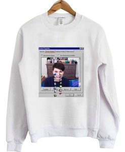 Dan Howell crying Windows 96 sweatshirt