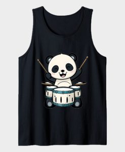 Cute Panda Playing Drums Tanktop