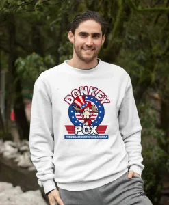 Donkey Pox Usa Flag Sweatshirt